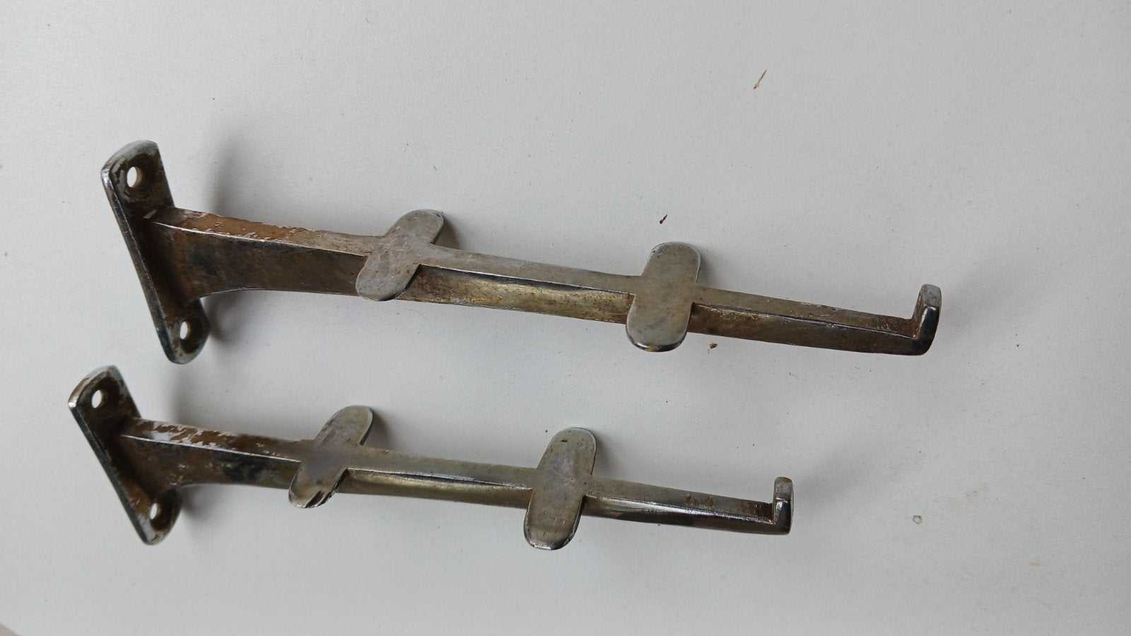 2 ANCIENS PORTE-TABLETTES (EN VERRE), Enlèvement ou Envoi