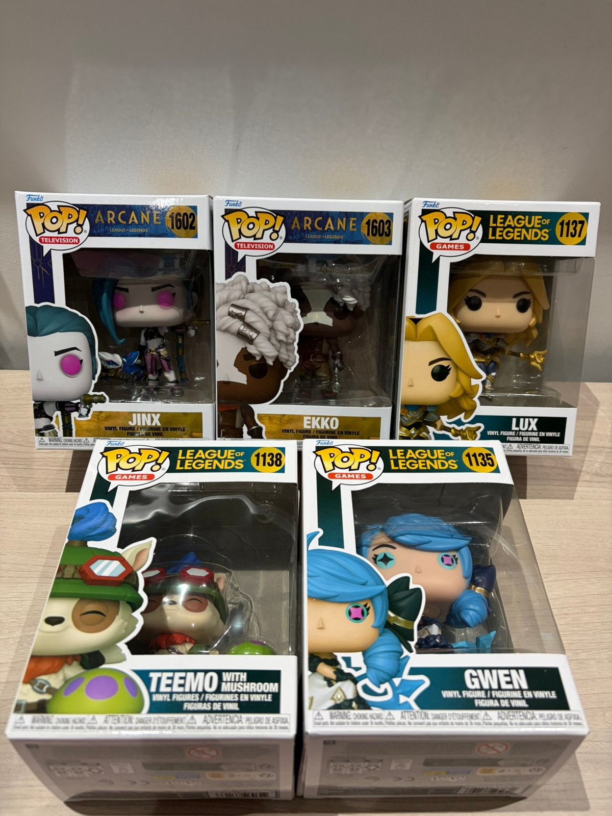 Funko Pop! League of Legends Jinx, Ekko, Lux, Gwen & Teemo, Verzamelen, Ophalen of Verzenden