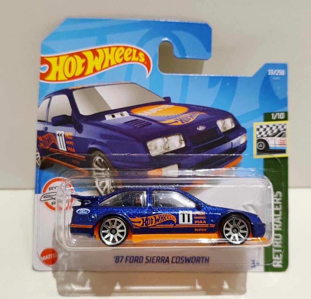 Hot Wheels '87 Ford Sierra Cosworth Blauw (2022), Hobby en Vrije tijd, Modelauto's | Overige schalen, Ophalen of Verzenden