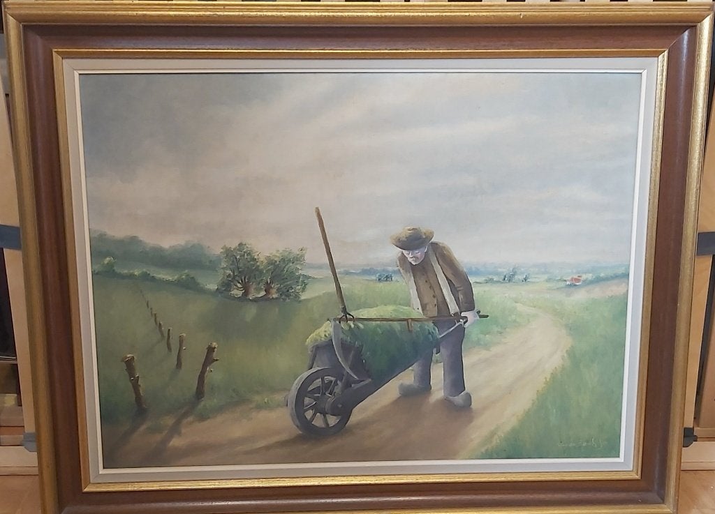 Schilderij op canvas Jos Van den Broeck, Antiek en Kunst, Kunst | Schilderijen | Klassiek, Ophalen