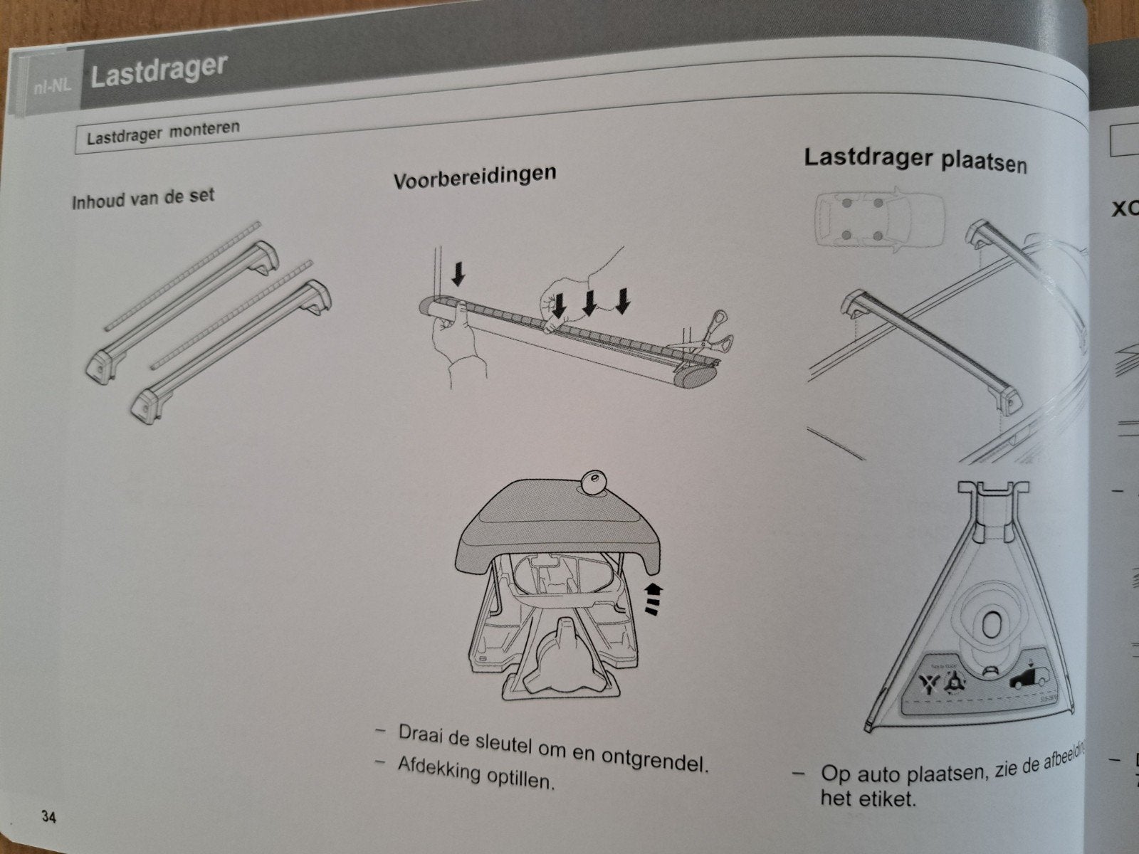 Volvo dakdrager V90 / V90cc, Ophalen, Zo goed als nieuw