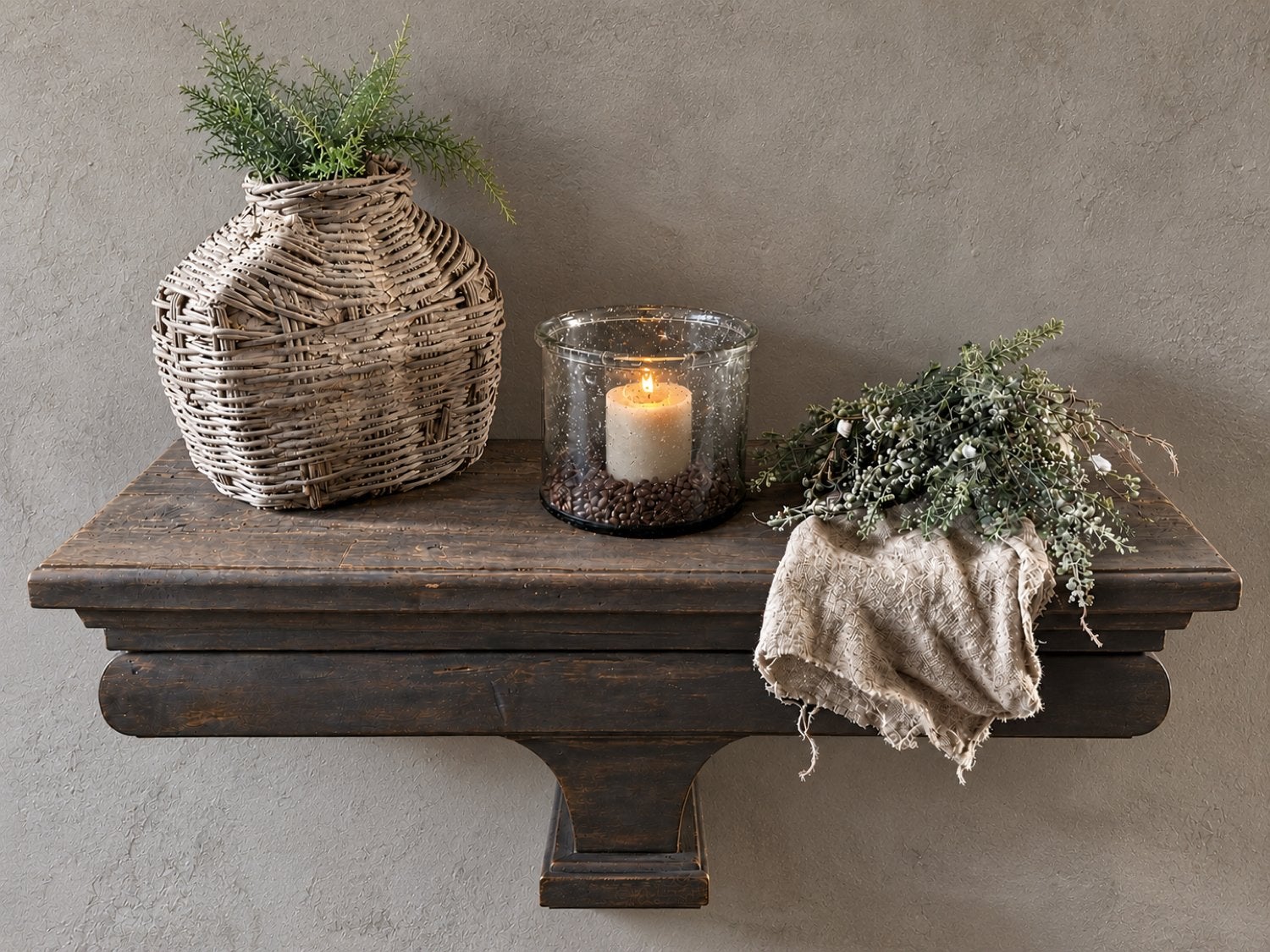 Houten wandconsole driftwod, Huis en Inrichting, Ophalen, Bruin, Hout, Landelijk
