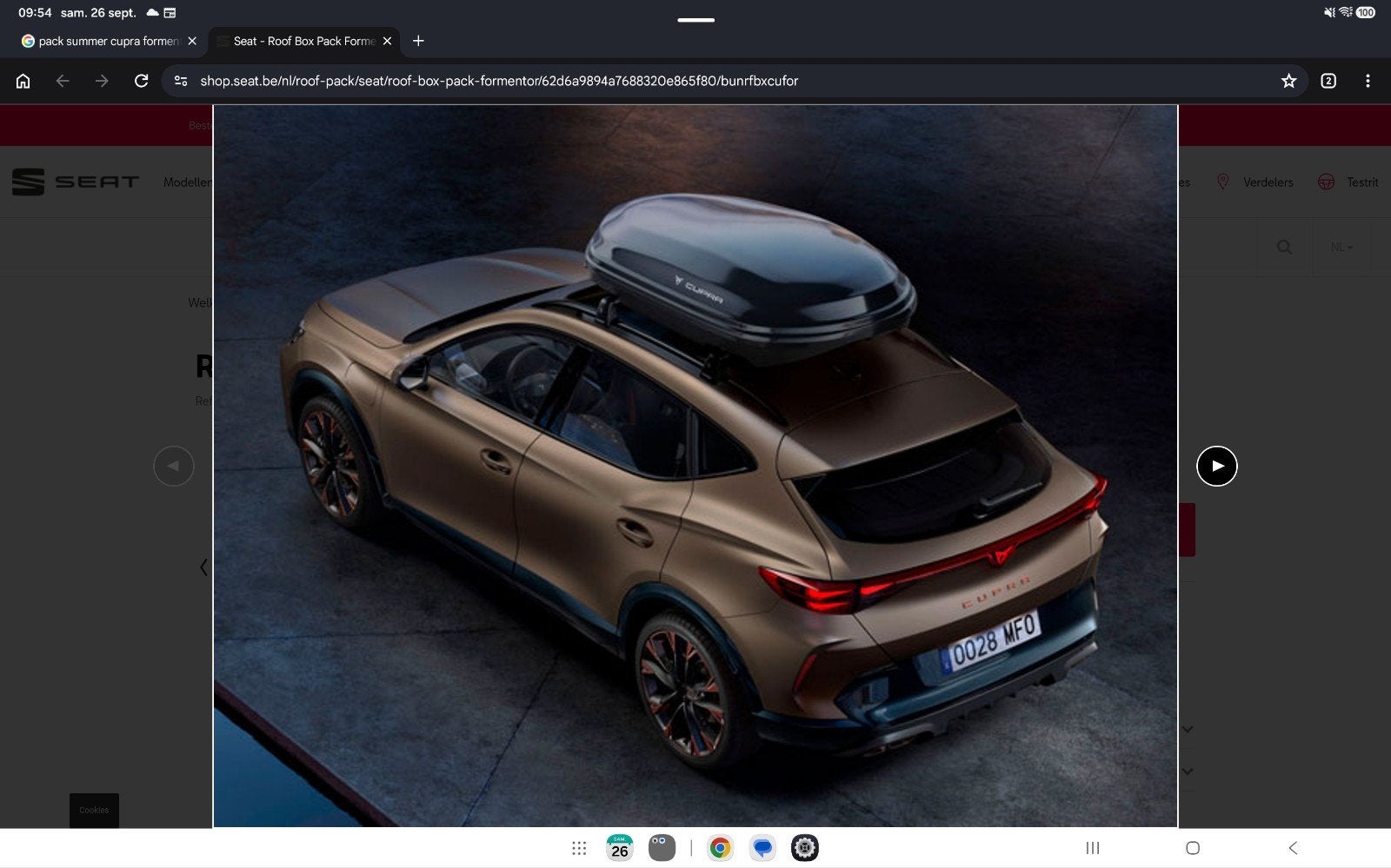 coffre de toit plus barre cupra formentor neuf, Auto-onderdelen, Ophalen, Nieuw, Seat