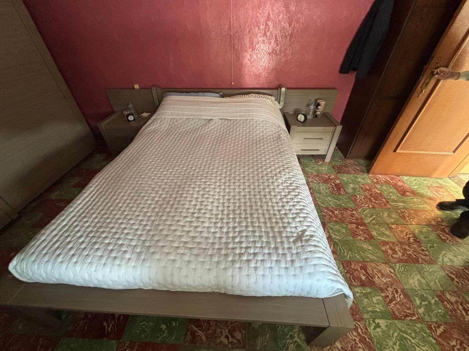 Bed 1,60 op 2,20., Huis en Inrichting, Ophalen, Zo goed als nieuw, 160 cm, Hout