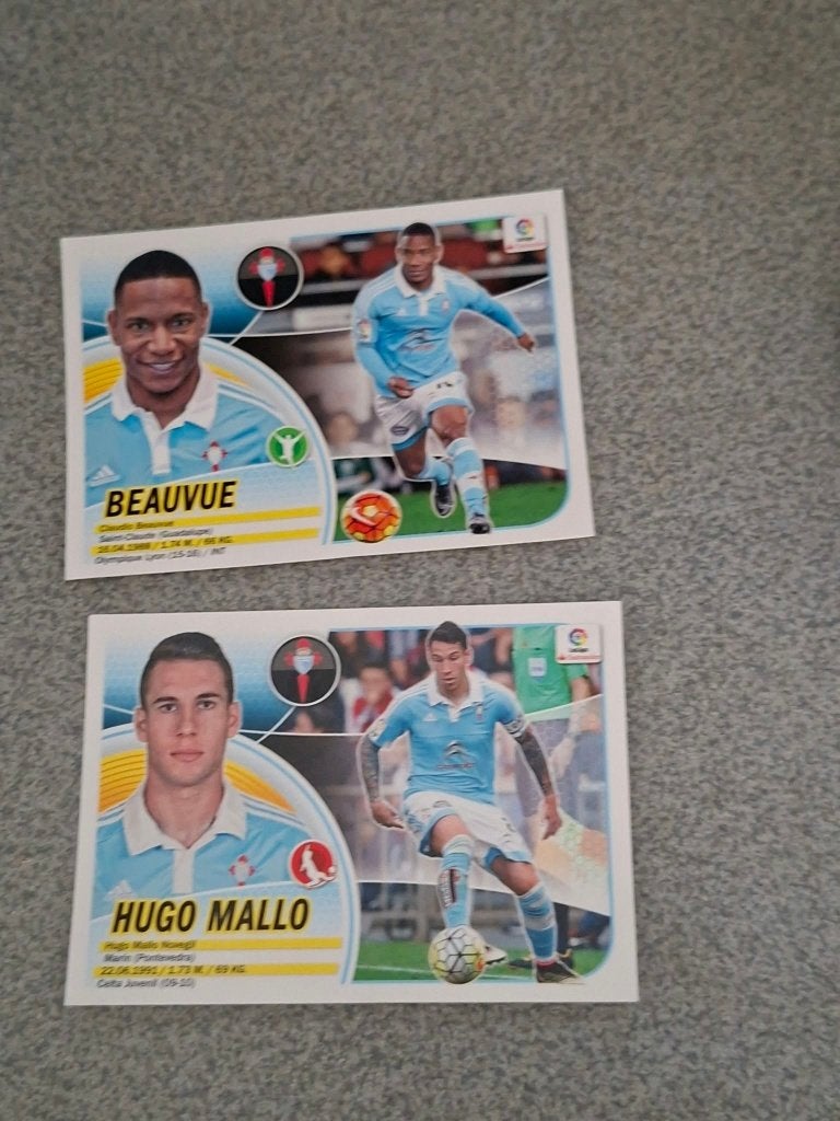 Panini / 2 Stickers / Celta de Vigo / 2016-2017, Ophalen of Verzenden, Nieuw, Poster, Plaatje of Sticker