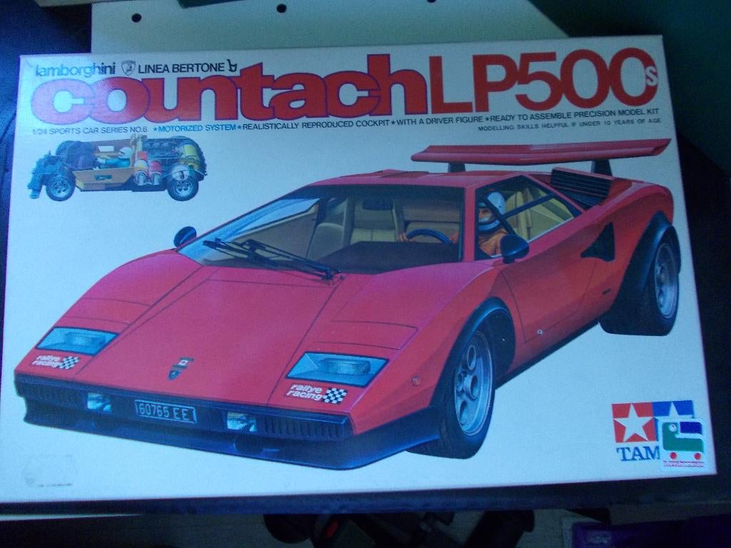 Tamiya Lamborghini Countach LP500s, Enlèvement ou Envoi, Voiture, Plus grand que 1:32, Utilisé