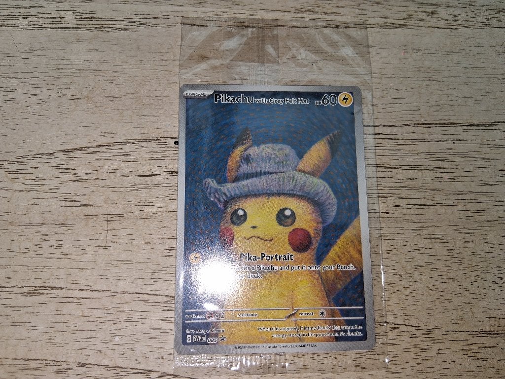 Pikachu with Grey Felt Hat Van Gogh Museum SEALED, Ophalen of Verzenden
