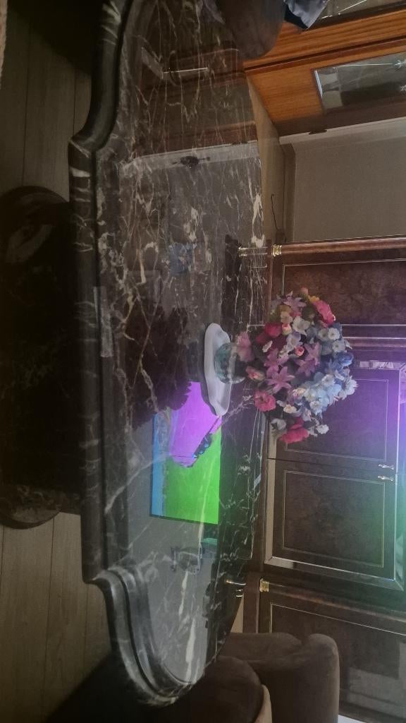 Marmeren tafel, Ophalen, Zo goed als nieuw, Ovaal