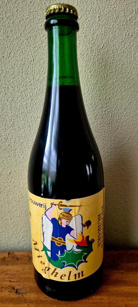 Fles Brabants Buikske bier 7% Mieghelmbrouwerij Sint-Michiel, Verzamelen, Ophalen of Verzenden, Zo goed als nieuw, Flesje(s)