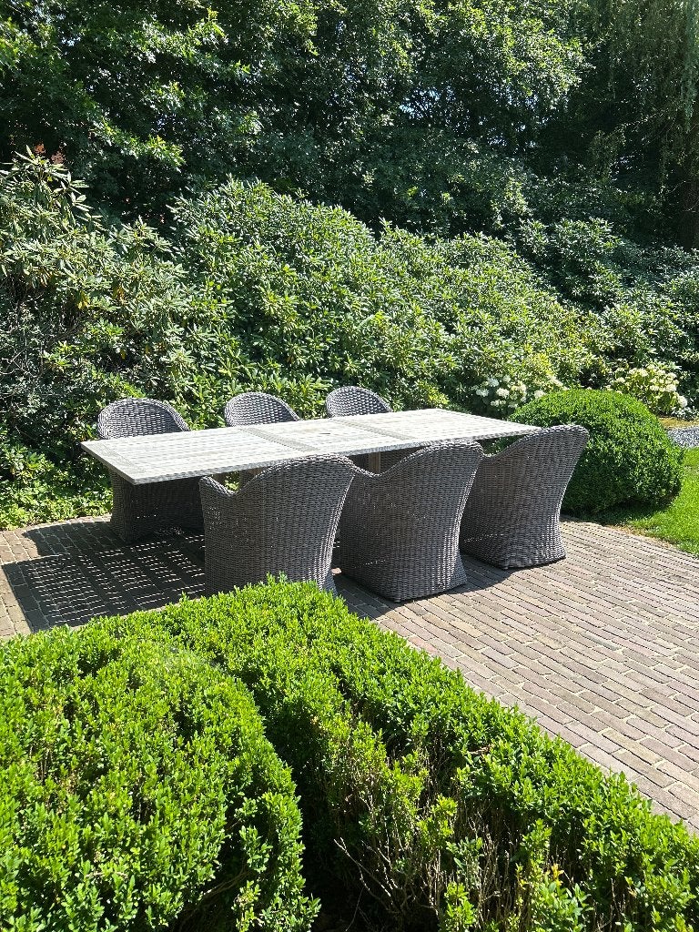 Tuinset, Ophalen, 6 zitplaatsen, Teakhout, Zo goed als nieuw