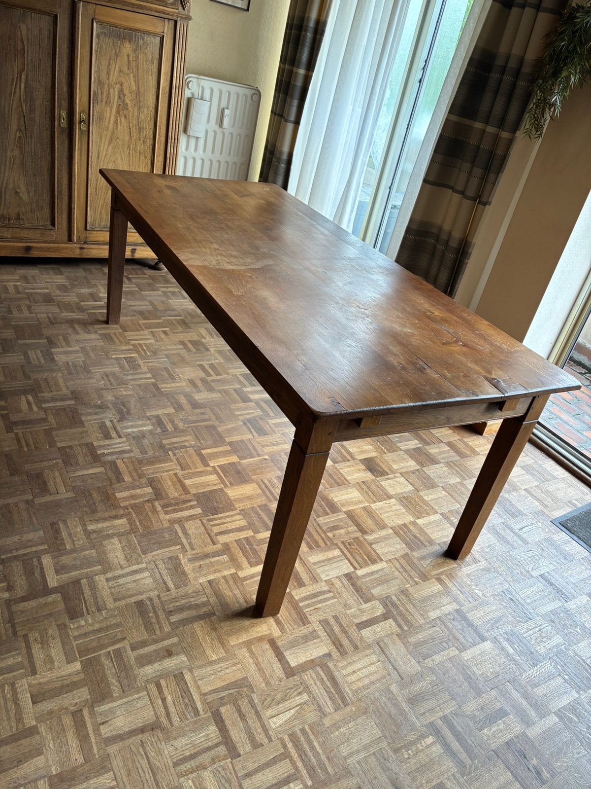 Table chene, Maison & Meubles, Tables | Tables à manger, Enlèvement, Utilisé, 50 à 100 cm, Chêne