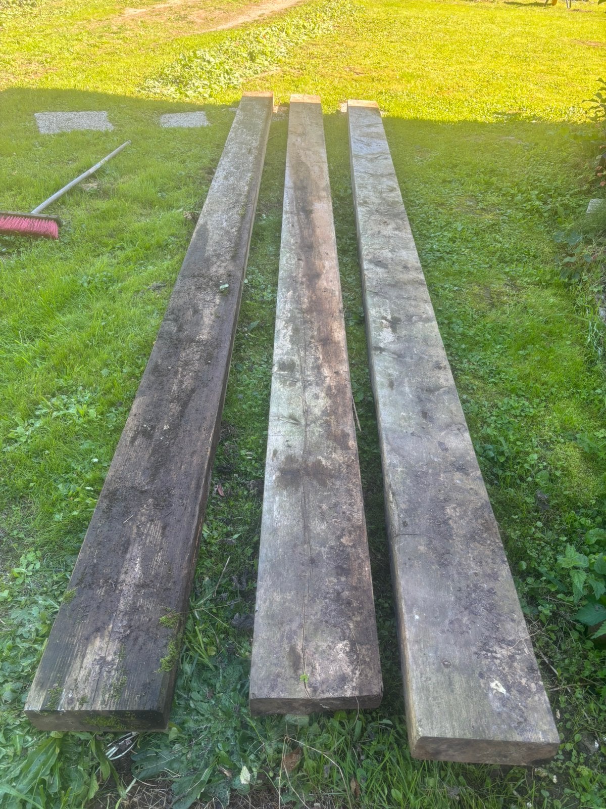 3 poutrelles de 4,65m (8x23), Bois dur, Enlèvement, Utilisé, 250 cm ou plus