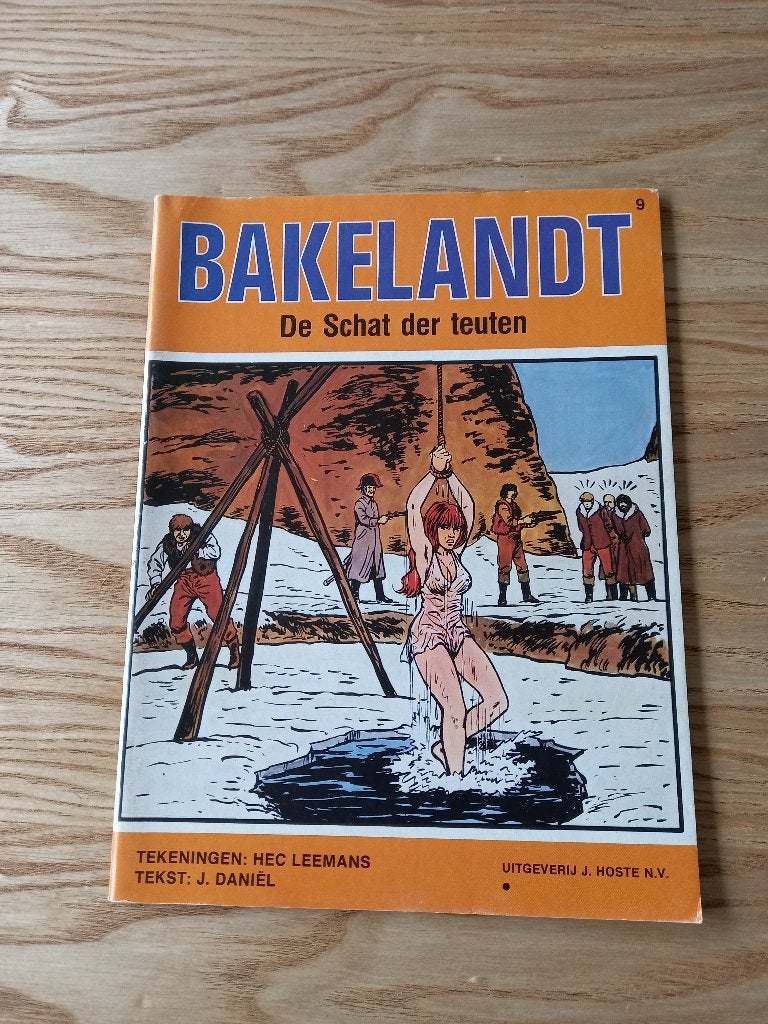 Bakelandt 9 - Le trésor du Teuten | Hoste 1982 (Blacn-noir), Livres, BD, Enlèvement ou Envoi, Une BD, Hec Leemans, Comme neuf
