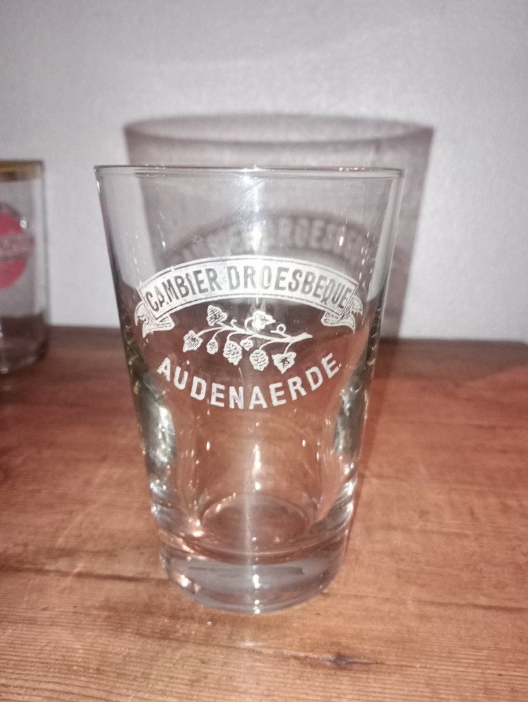 Brasserie bière verre Cambier-Droesbeque Audenaerde, Collections, Marques de bière, Enlèvement ou Envoi, Comme neuf, Verre ou Verres