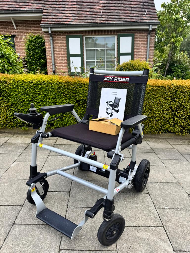 JOY RIDER Elektrische Rolstoel – Opvouwbaar Lichtgewicht, Diversen, Ophalen of Verzenden, Zo goed als nieuw, Elektrische rolstoel