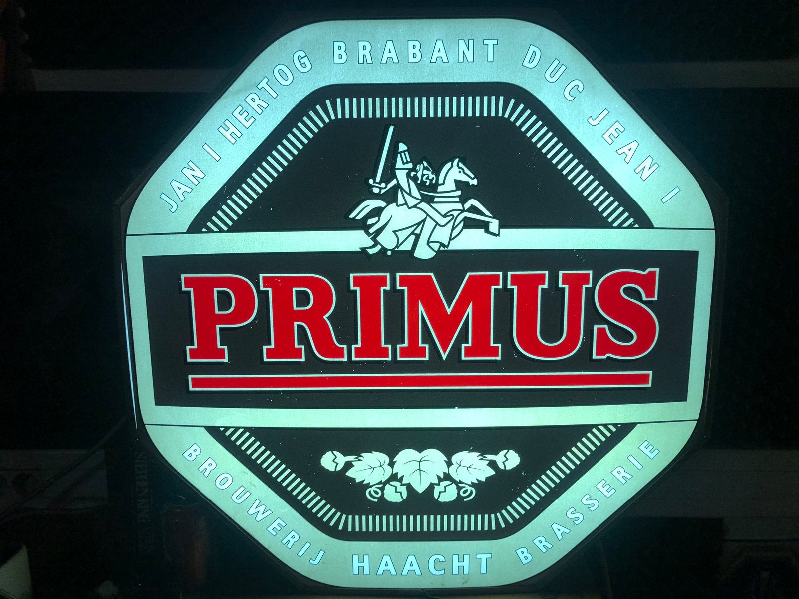 Primus lichtreclame, Verzamelen, Merken en Reclamevoorwerpen, Ophalen, Gebruikt, Lichtbak of (neon) lamp