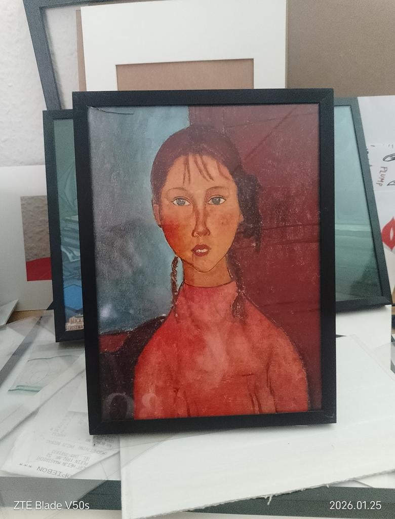 Modigliani.              Foto Poster.  Inglijst, Verzenden