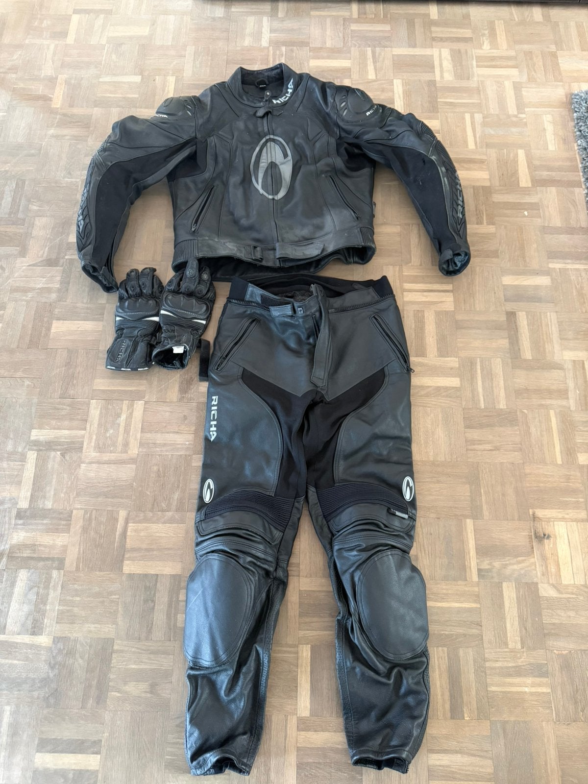 Richa combi, Motoren, Ophalen, Broek | leer