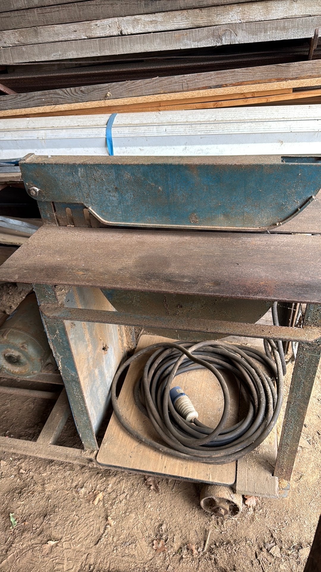 Circulaire de chantier pour bois, Enlèvement