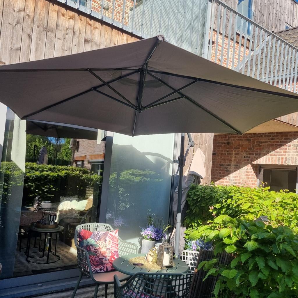 Zweefparasol, Ophalen, Zweefparasol