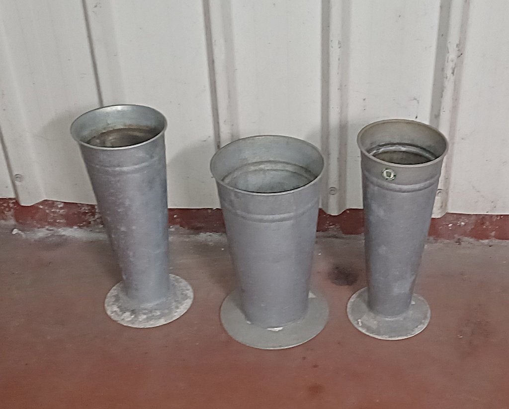 gegalvaniseerde metalen bloempot, Ophalen, Gebruikt, Minder dan 40 cm, Metaal