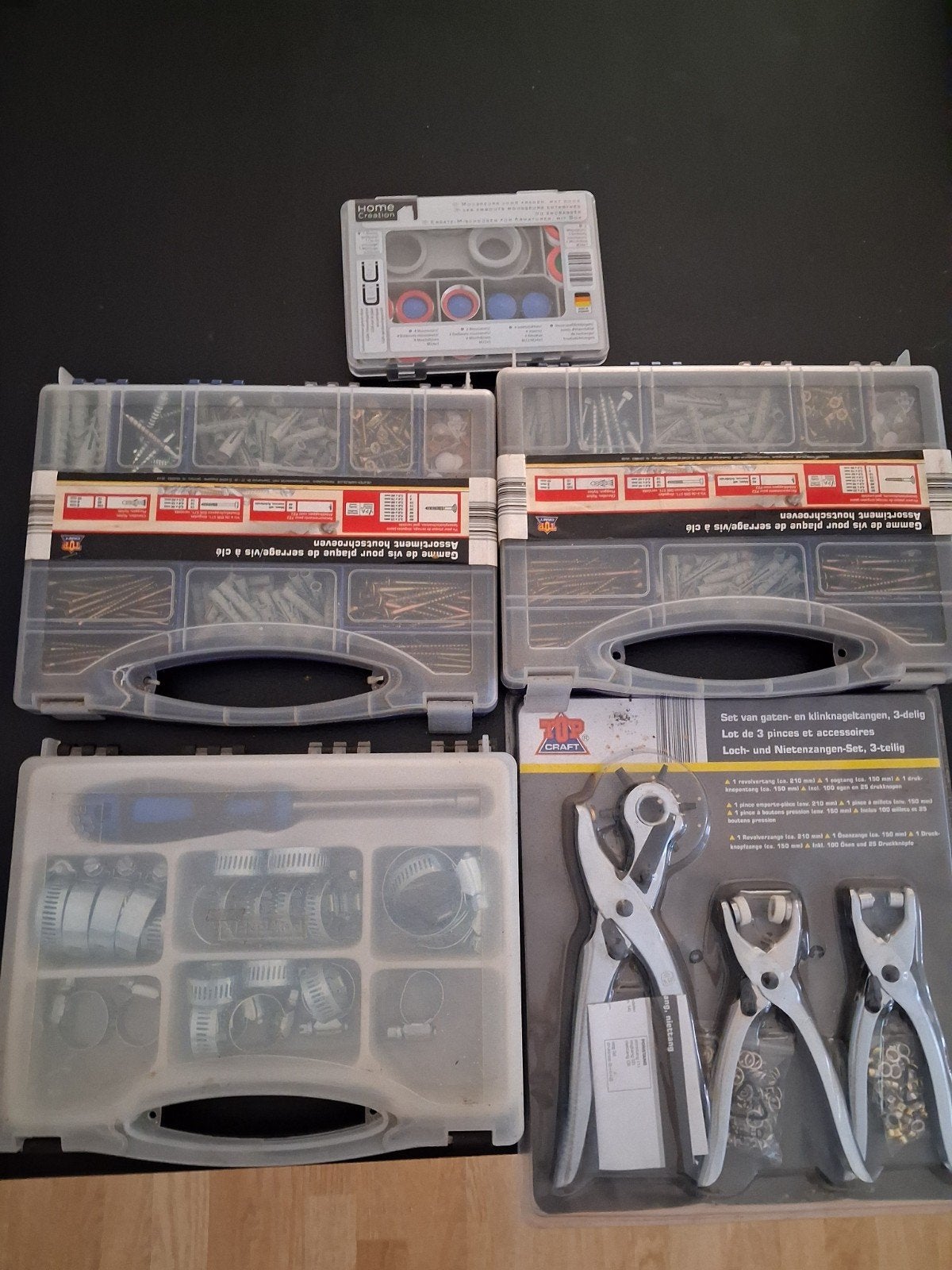 Spanbandenset, 2xvijzenset ,klinknagel,kraandopset, Bricolage & Construction, Outillage | Outillage à main, Enlèvement, Tournevis