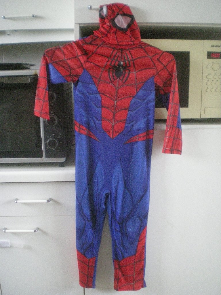 spiderman pak met masker, 5- 7 jaar, Ophalen of Verzenden, Zo goed als nieuw