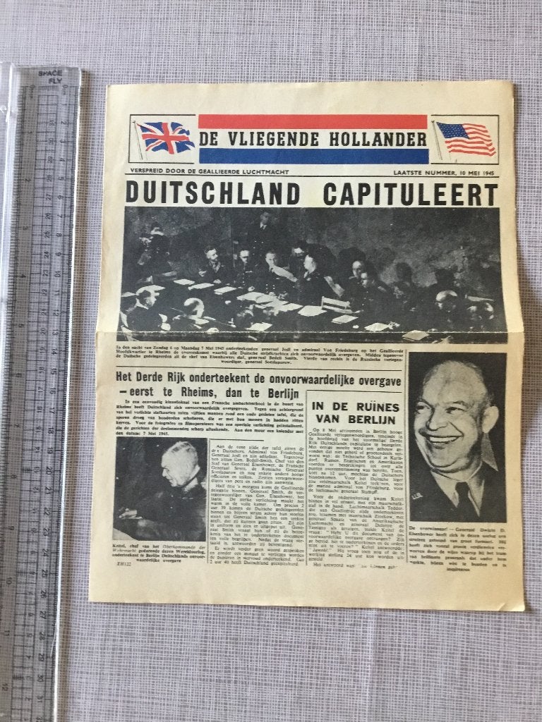 Sluikperskrant THE FLYING DUTCHMAN publié par les Alliés, Collections, Objets militaires | Seconde Guerre mondiale, Armée de l'air