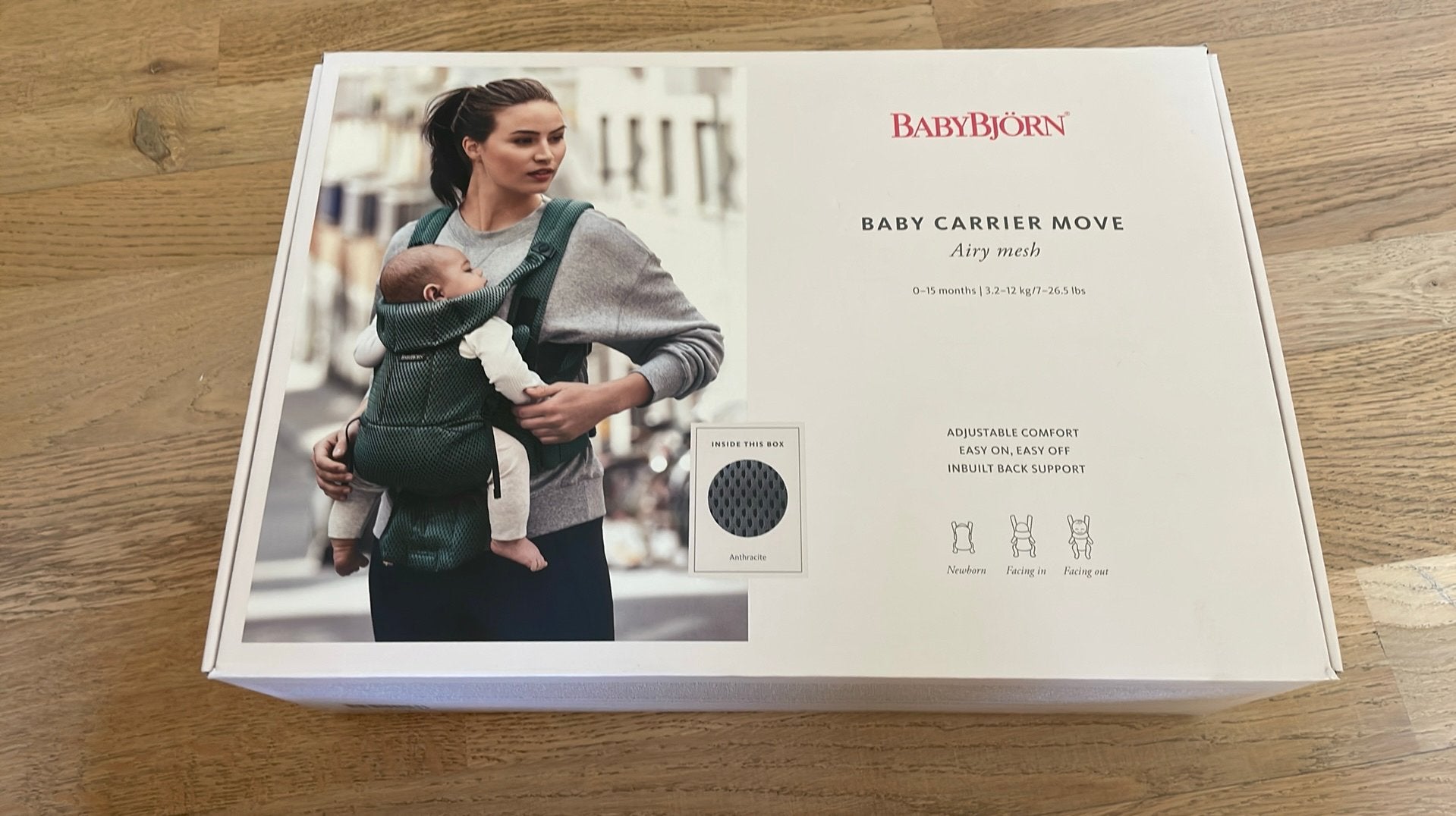 BabyBjörn Airy mesh - Baby carrier move, Kinderen en Baby's, Nieuw, Ophalen of Verzenden, Buik, Baby Björn