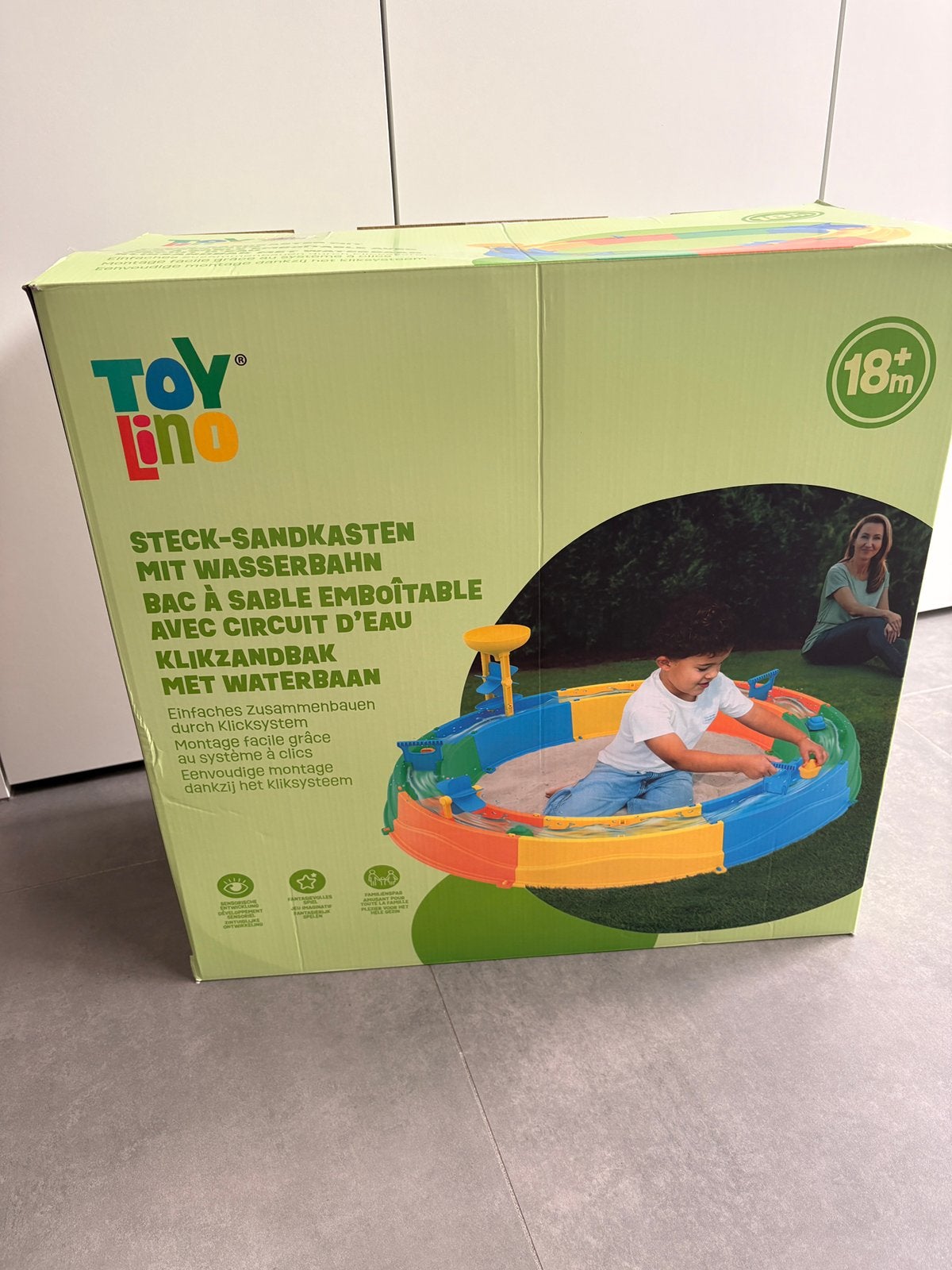 Klikzandbak met waterbaan van Aldi, Kinderen en Baby's, Speelgoed | Buiten | Zandbakken, Ophalen, Zo goed als nieuw