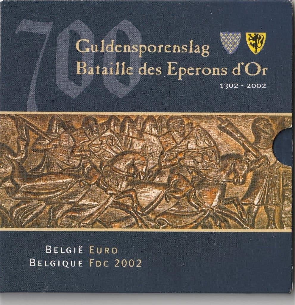 BELGIE FDC 2002 GULDENSPORENSLAG, Timbres & Monnaies, Enlèvement ou Envoi