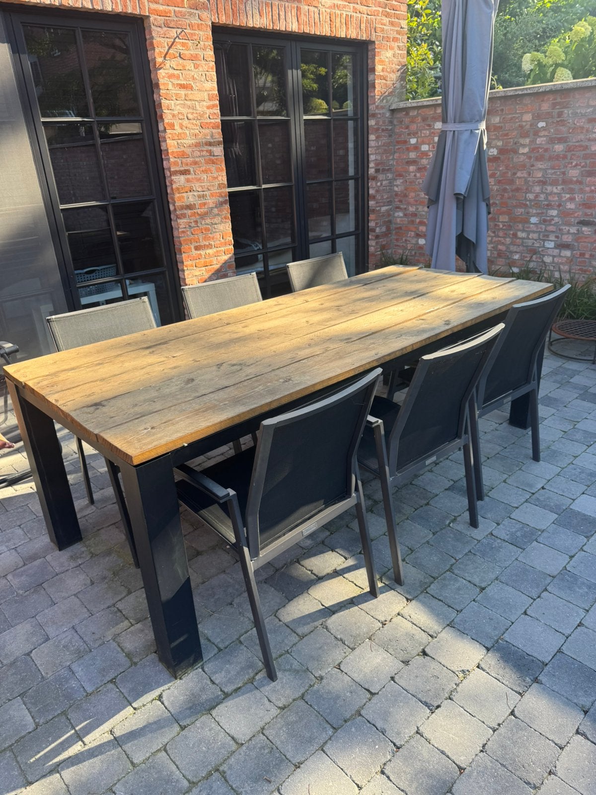 Tuintafel 2m30 x 1m, Tuin en Terras, Ophalen, Gebruikt
