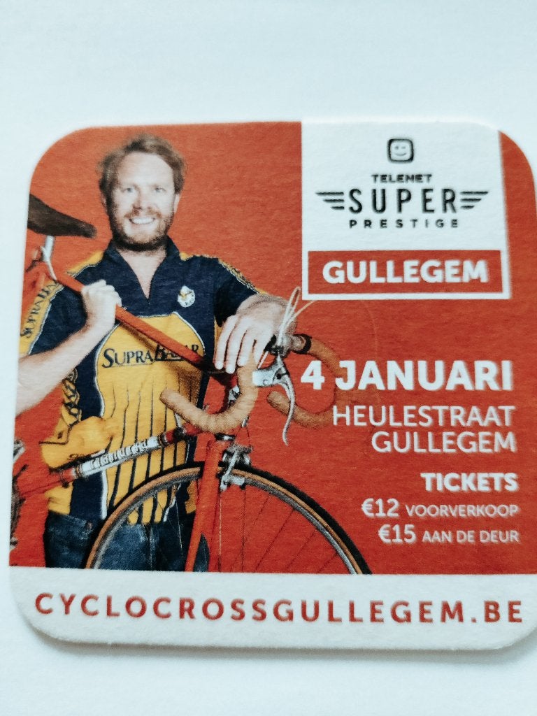 Bierviltje cyclocross Gullegem R/V, Ophalen of Verzenden, Zo goed als nieuw, Viltje(s), Overige merken