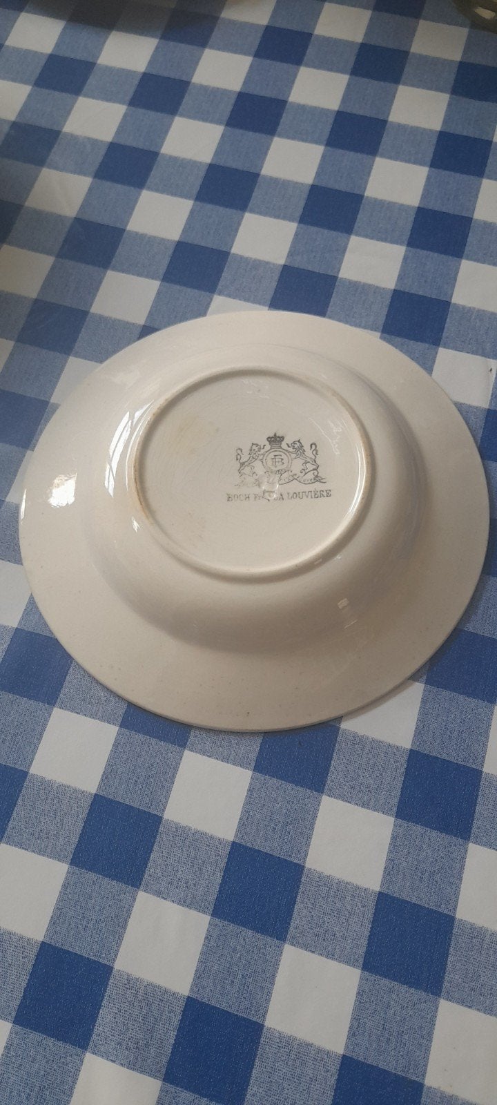 antiek ecru soepbord van boch, Ophalen of Verzenden