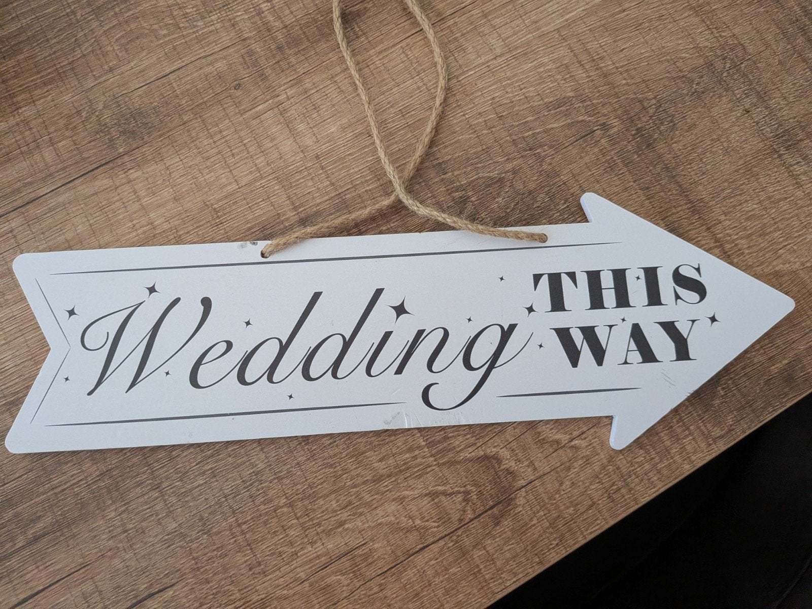 Bord 'wedding this way', Maison & Meubles, Accessoires pour la Maison | Tableaux à écrire & Proverbes, Enlèvement