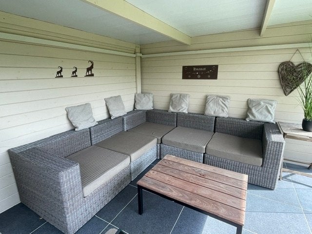 Lounge hoeksalon, Tuin en Terras, Ophalen, Gebruikt, 6 zitplaatsen, Bank