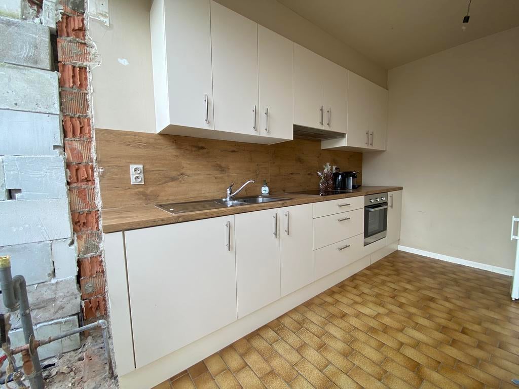 Moderne, recente keuken - 7 jaar oud - 3,46m lang, Huis en Inrichting, Ophalen, Zo goed als nieuw