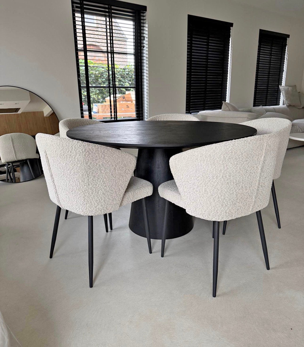 Zwarte ronde eettafel, Enlèvement, Comme neuf