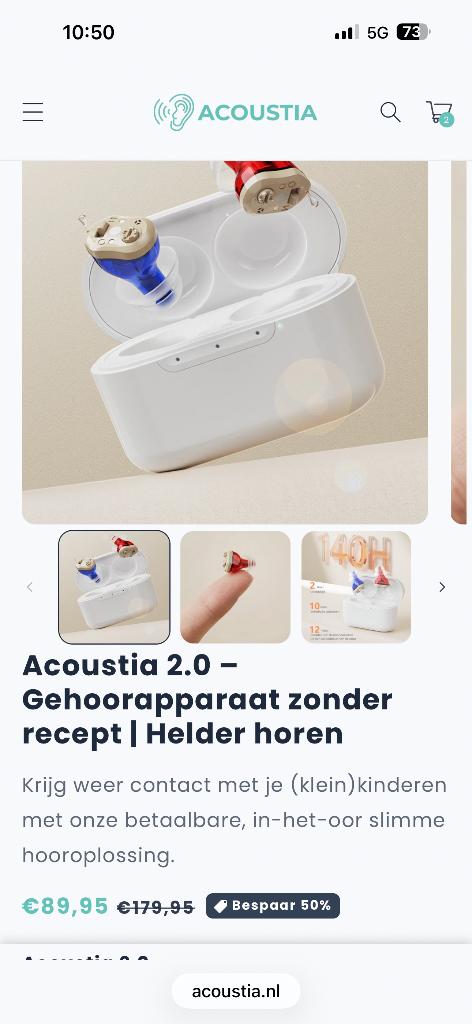 Hoorapparaat, Elektronische apparatuur, Ophalen of Verzenden, Nieuw, Overige typen