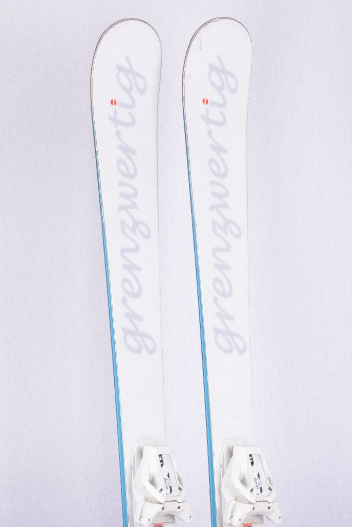 143; 150 cm dames ski's GRENZWERTIG LADY, white/blue, 140 tot 160 cm, Gebruikt, Verzenden, Carve