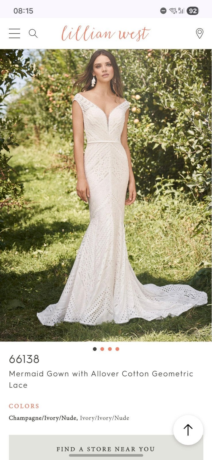 Robe de mariée en forme de sirène bohème Lillian West 66138, Vêtements | Femmes, Enlèvement ou Envoi, Robe de mariée