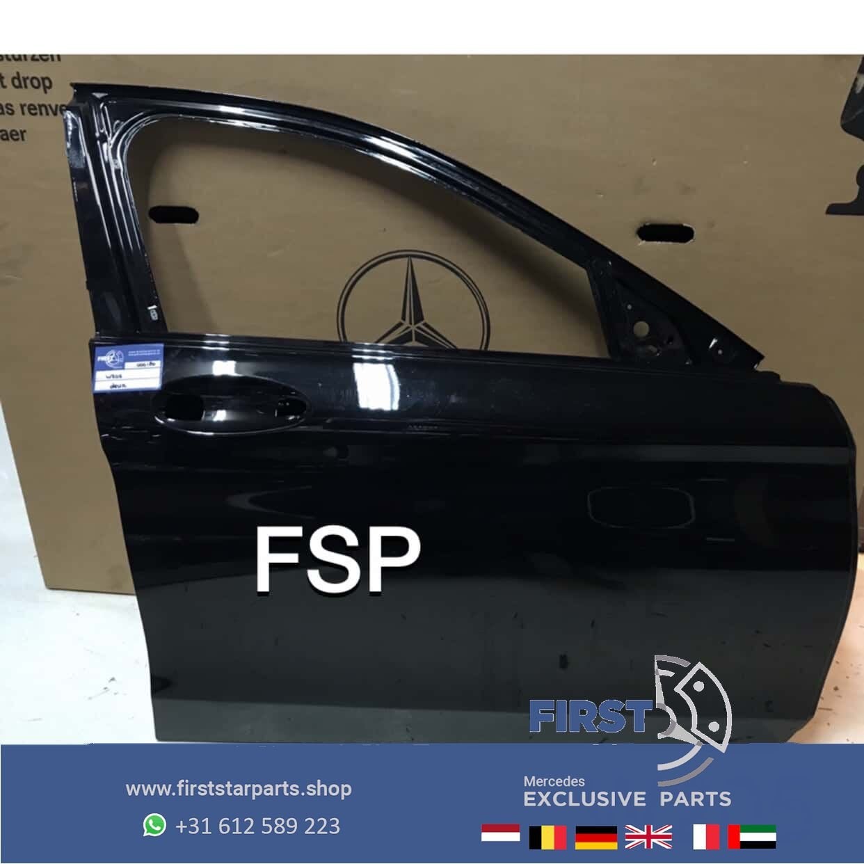 W205 DEUR RECHTS VOOR Mercedes C Klasse ZWART WIT GRIJS PORT, Gebruikt, -, Deur, Ophalen of Verzenden