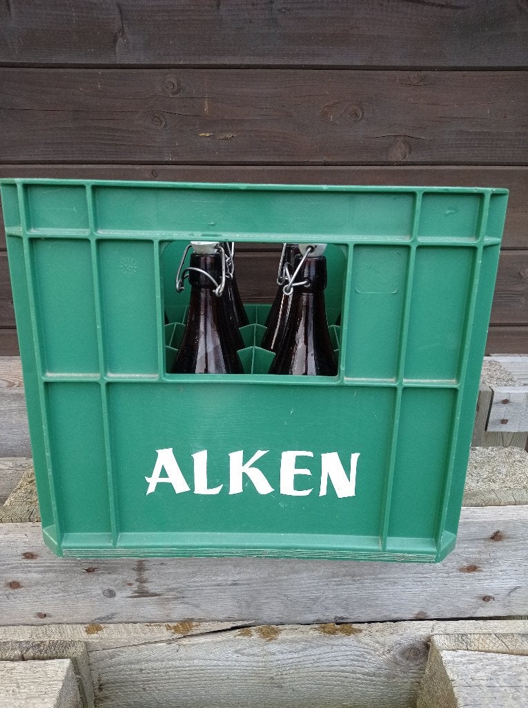 Cristal Alken bak + 12 lege flessen, Verzamelen, Ophalen, Gebruikt, Overige typen, Overige merken