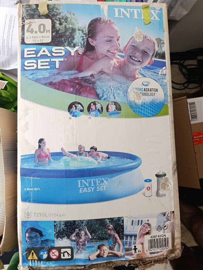 Zwembad "Intex Easy Set" met waterfiltersysteem, Ophalen, Gebruikt, Rond, Opblaaszwembad