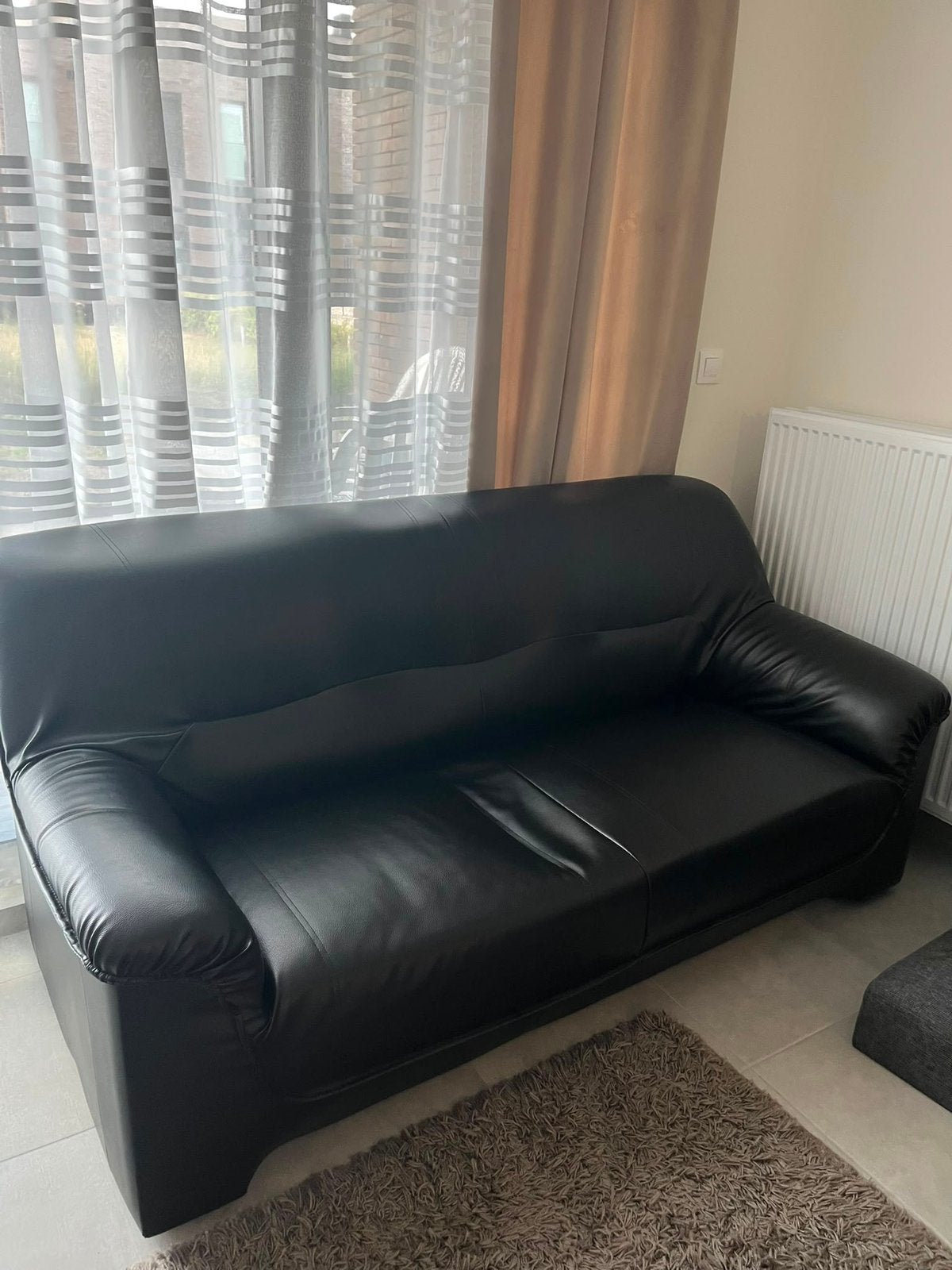 Zetel, zitbank, Ophalen, Gebruikt, 150 tot 200 cm, Leer