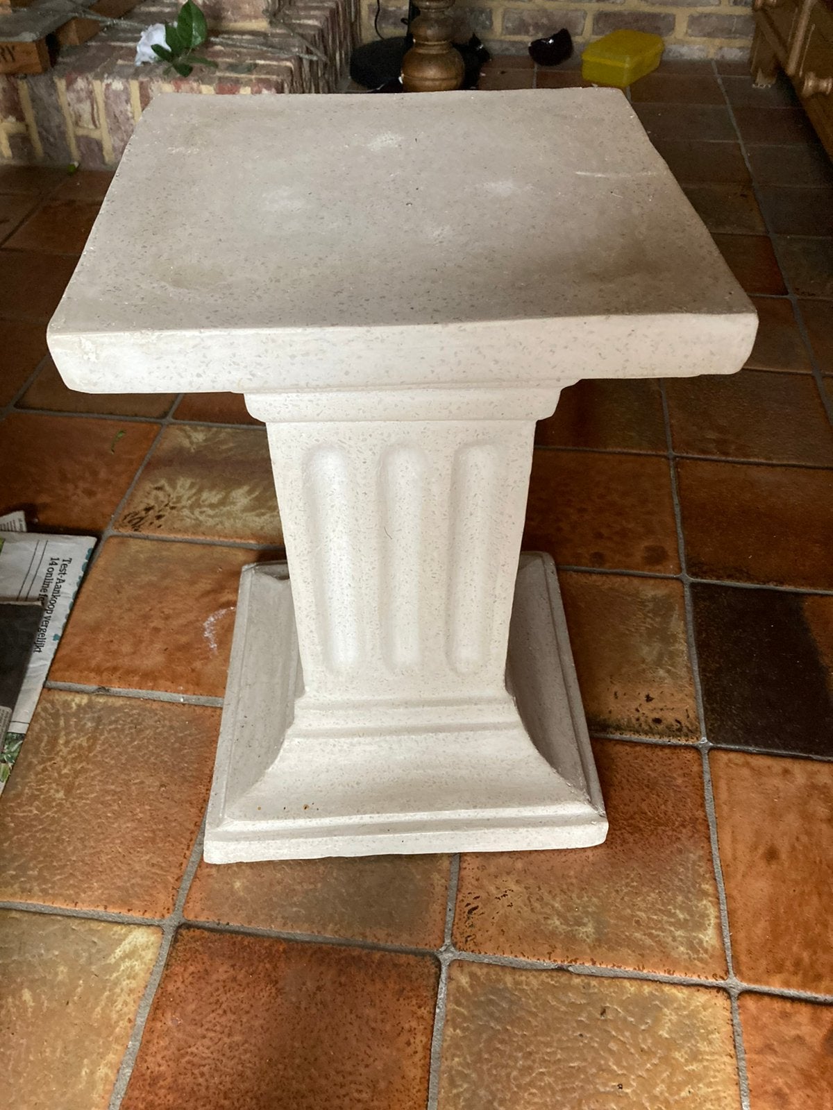 Sierlijke stenen pillaar / tuinsokkel, Maison & Meubles, Accessoires pour la Maison | Colonnes & Piliers, Enlèvement, Comme neuf