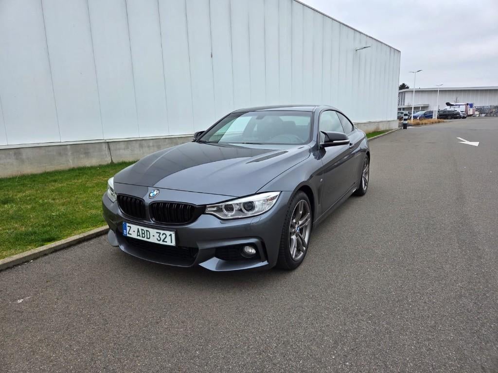 BMW 418D M Sport 69.000km euro 6b, Autos, Cuir, Argent ou Gris, Boîte manuelle, Noir
