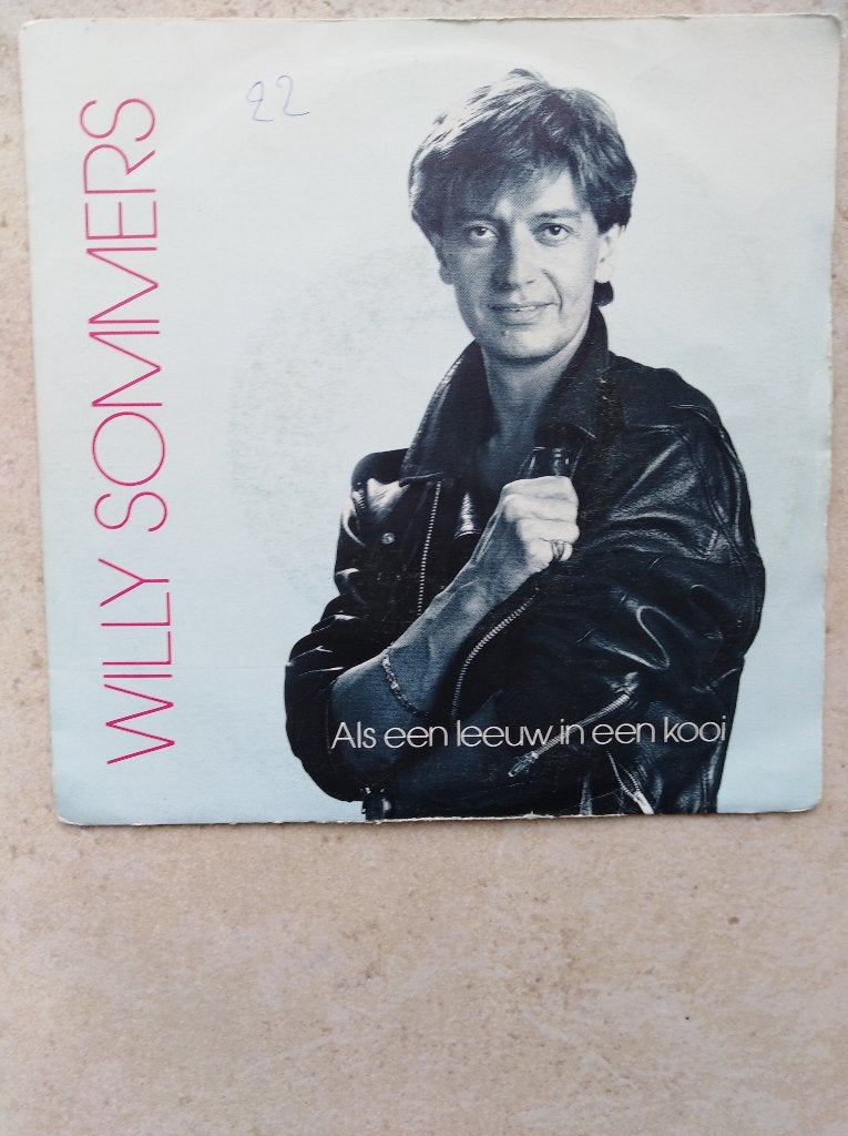 Willy Sommers: "Als een leeuw in een kooi"/W. Sommers-SETJE!, Pochette photo, Enlèvement ou Envoi