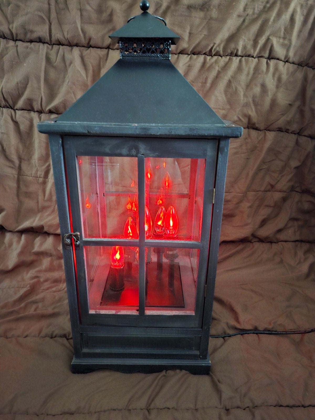 Decoratief  elektrische kandelaar 70cm, Met schakelaar, Ophalen, Zo goed als nieuw, Zwart