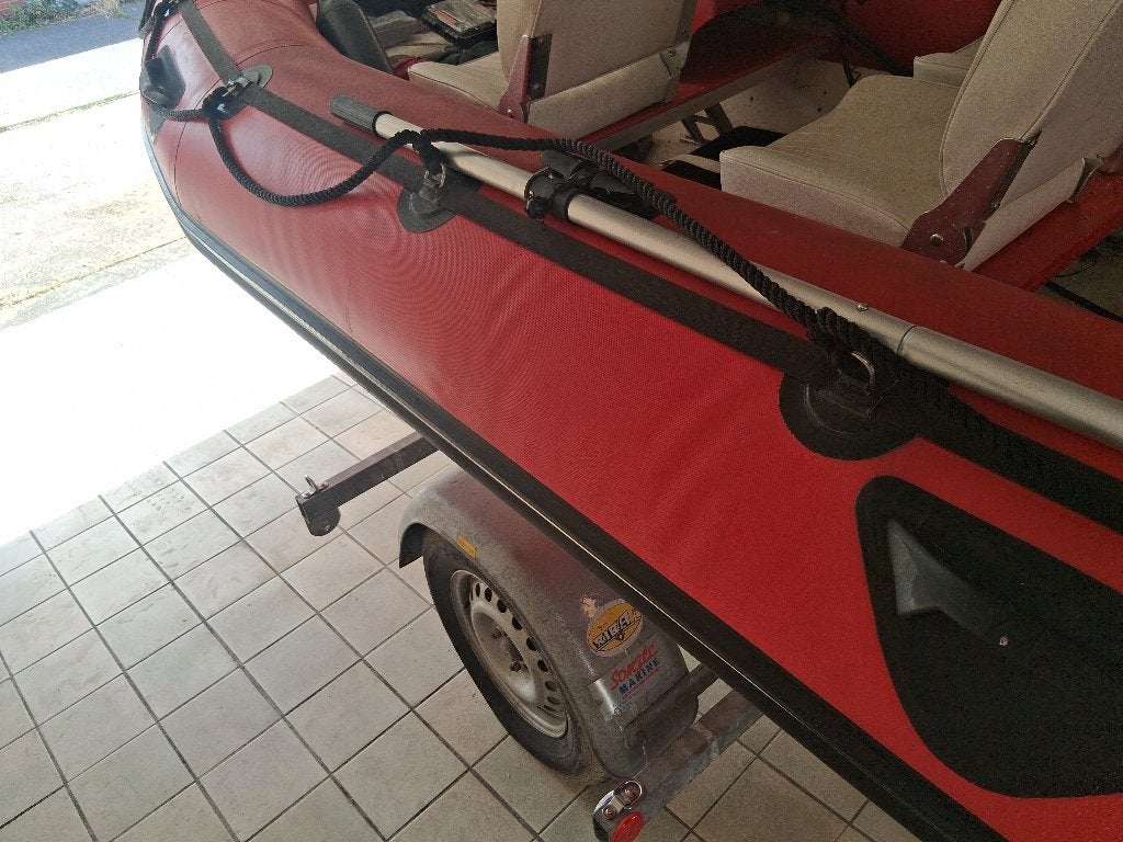 Zodiac pro, Watersport en Boten, Gebruikt, Ophalen, Polyester/glasvezel, Peddels